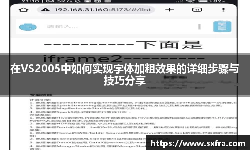 在VS2005中如何实现字体加粗效果的详细步骤与技巧分享